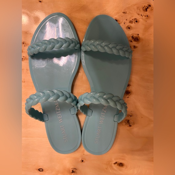 NWT Stuart Weitzman Sawyer Braided Jelly Sandals, Sz 8 - Picture 4 of 9